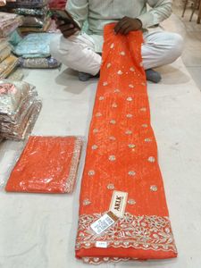 Elegant Orange dress material