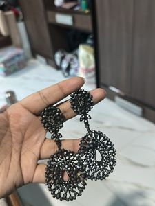 Black Long Earrings