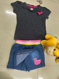 Cute Girls Outfit Set, Hot Pant With Top Set