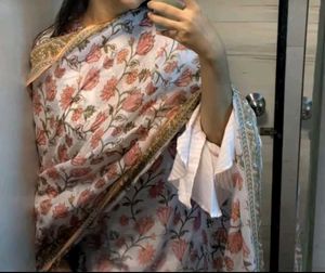 Floral Print Kurti Set With Dupatta