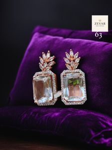 Elegant ZevAr Crystal Drop Earrings