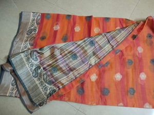 Elegant Orange Blend Saree