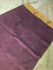 Cotton Belnd Saree with Block Prints