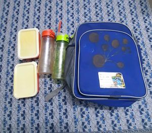 School Bag,lunch Box And Water Bottles