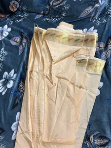 cream silk saree women