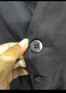 Black purple waist coat.