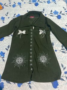 Green Embellished Co-ord Set