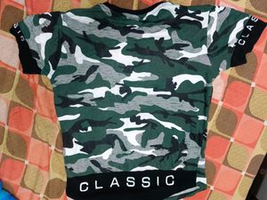 Camouflage Print T Shirt