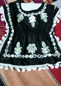 New Unused Fancy Girls Top &amp; Dhoti Set