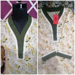 Frill Printed Kurti
