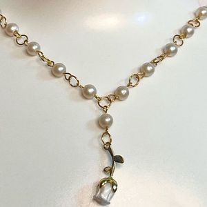 Pearl Rose Necklace