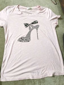 Pink Rhinestone Shoe T-Shirt