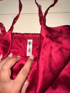 Elegant Red Slip Dress