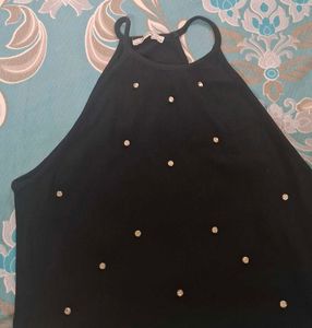 Zara Black Halter Tank