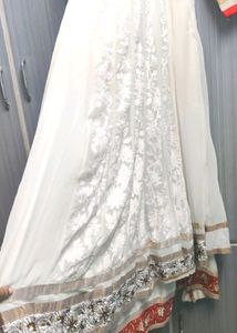 White And Red Long Gown