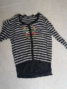 Striped Knit Cardigan