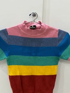 Women Multi Color Winter Top
