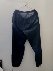 Black parachute pants
