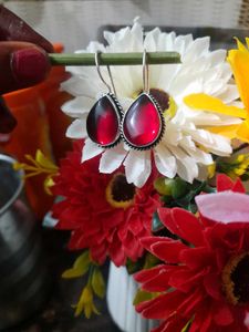 Red Teardrop Earrings