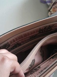 Blush Quilted Pearl Detail Handbag