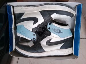 Nike Air Jordan Black And Blue Shoes