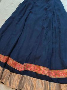 Elegant Navy Blue Ethnic Skirt