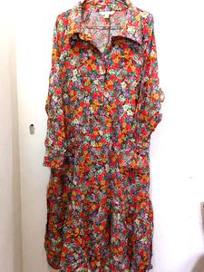 H&amp;M Floral Shirt Dress