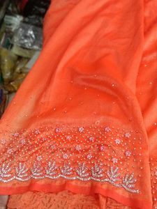 Elegant Orange Saree