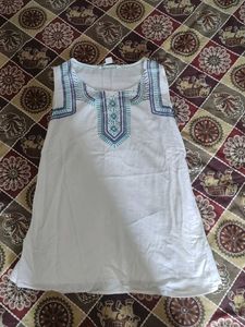 Embroidered Sleeveless Top