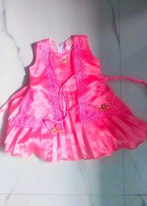 Pink Dress with Lace Details
