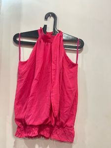 Pink Halter Neck Beautiful Top