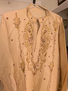 Cotton Kurta With Embroidery Work