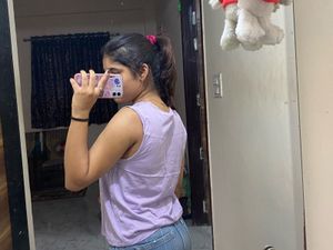 lavender half t-shirt