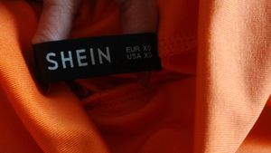Shein Orange Turtleneck High- cut Bodysuit