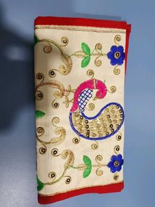 Embroidered Clutch Bag