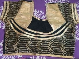 Chanderi Black Blouse Festive Cum Wedding Wear