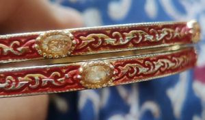 Red &amp; Gold Bangles