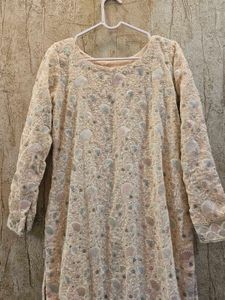 Chikankari Kurta with Embellished Work &amp; Churidar