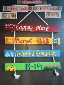 Handmade Wooden Name Plates For Home