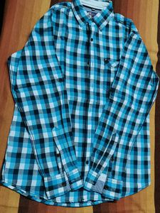 Mufti Men Green Checks Cotton Casual Shirt