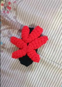 Angry Emoji Crochet Clip