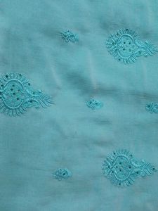 Aqua Embroidered Saree