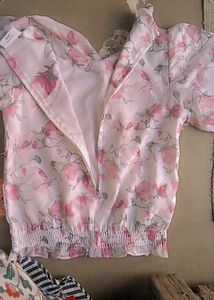 Floral Chiffon Tie-Neck Top