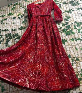 Beautifull😍 Bandhani Ethnic Gown