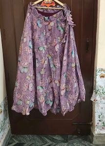 Lavendar Organza Lehanga