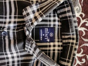 Stylish Black &amp; White Plaid Shirt