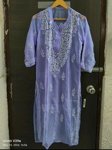 New Unused Georgette Chickenkari Kurti