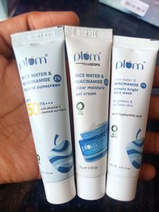 Combo❤️ 3 Plum Skincare Kit ✨Rice 🍚 & Niacinamide
