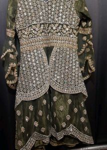 Green Embroidery Lehenga Choli