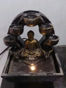 Buddha Statue With Light And Water Fountain